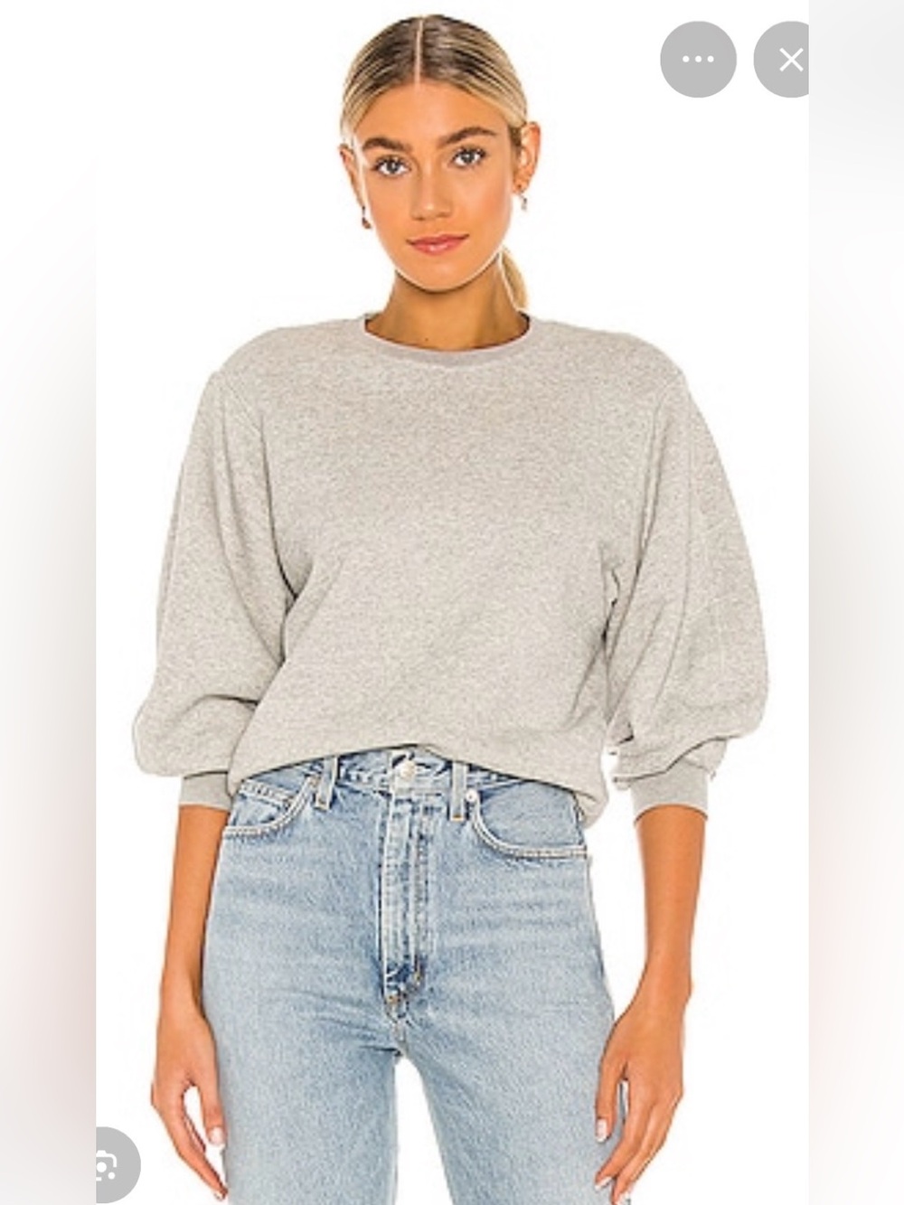 AGOLDE THORA Sweatshirt tan size small - Picture 6 of 6